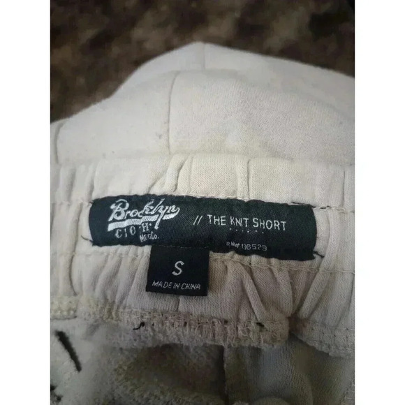 Brooklyn Cloth Mfg Co Fleece Shorts The Knit Short Beige Asian Print Mens Small - Picture 3 of 3